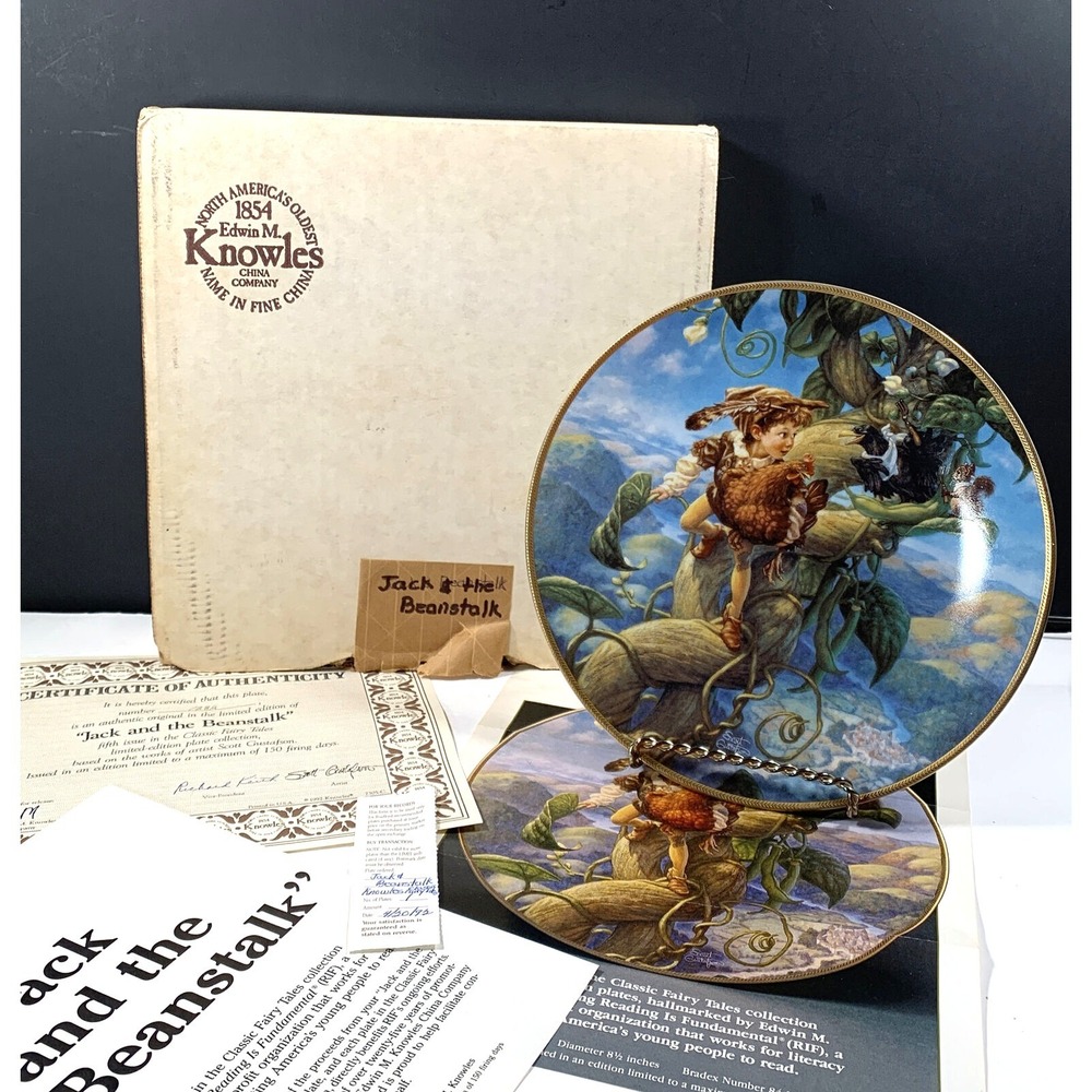 Edwin M Knowles Jack Beanstalk Plate Scott Gustafson 1992 Bradex 84-K41-112